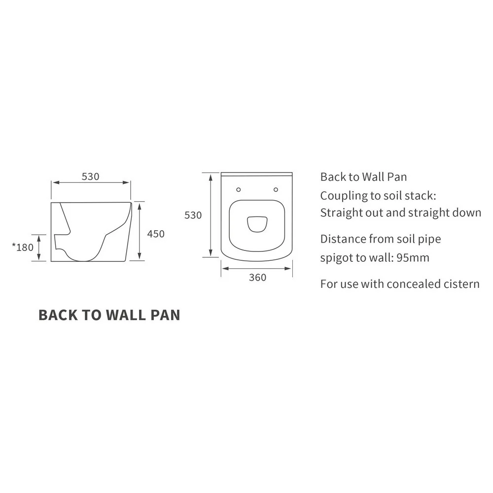 Ajax Weelsby Rimless Comfort Height Back to Wall WC with Seat - Image 4