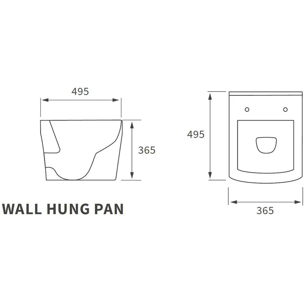 Ajax Weelsby Rimless Wall Hung WC with Soft Closing Seat - Image 3