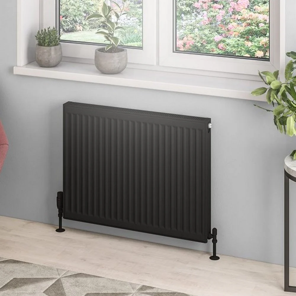 Eastbrook Type 21 600mm High Matt Black Compact Panel Radiator - Image 3