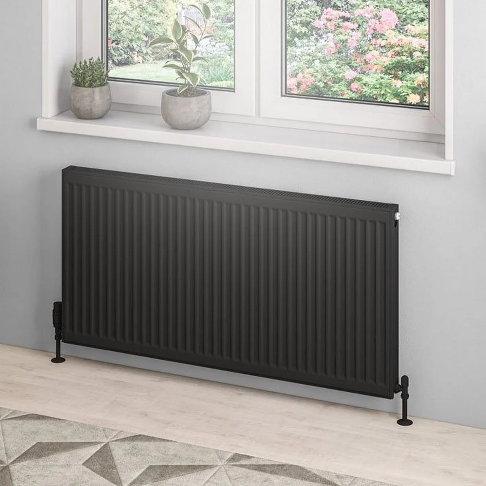 Eastbrook Type 21 600mm High Matt Black Compact Panel Radiator - Image 5