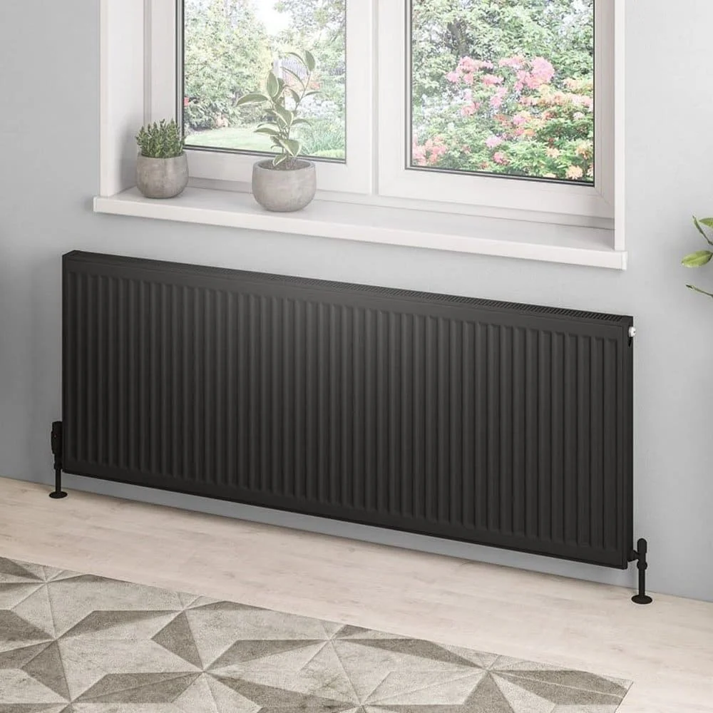 Eastbrook Type 21 600mm High Matt Black Compact Panel Radiator - Image 7