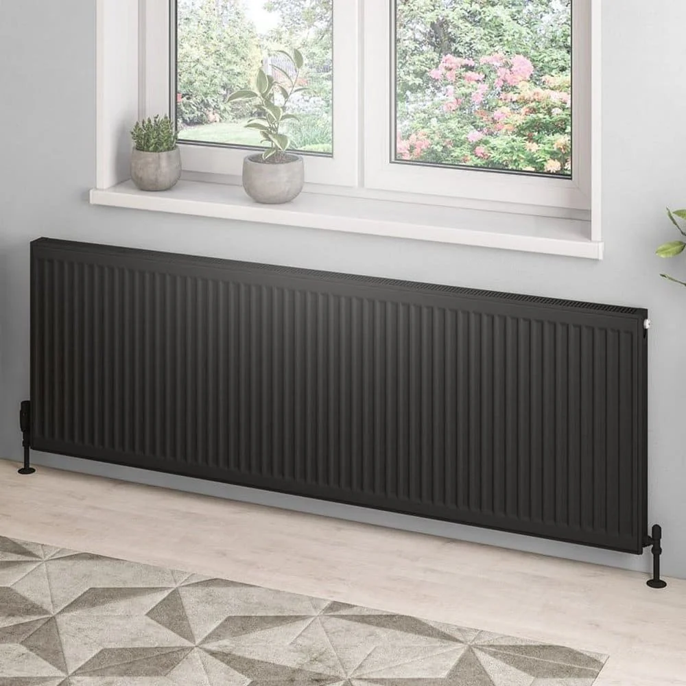 Eastbrook Type 21 600mm High Matt Black Compact Panel Radiator - Image 8