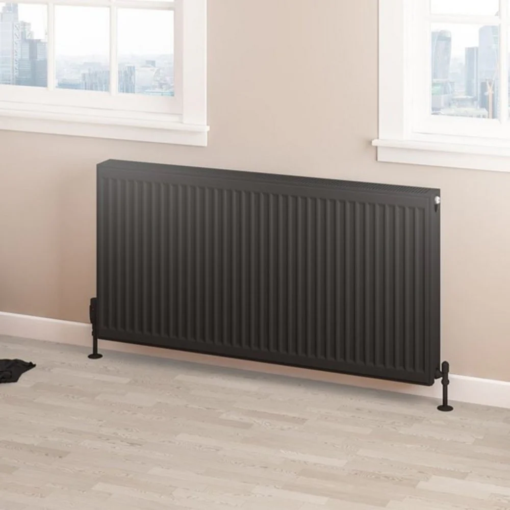 Eastbrook Type 22 600mm High Matt Black Compact Panel Radiator - Image 5