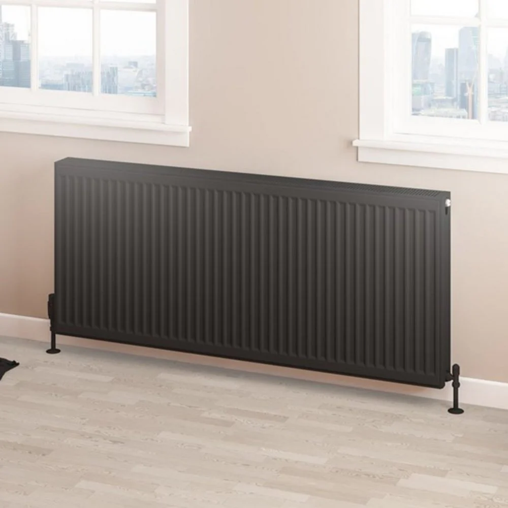 Eastbrook Type 22 600mm High Matt Black Compact Panel Radiator - Image 6