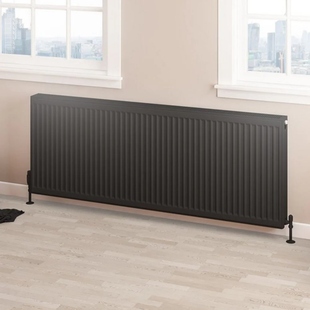 Eastbrook Type 22 600mm High Matt Black Compact Panel Radiator - Image 7