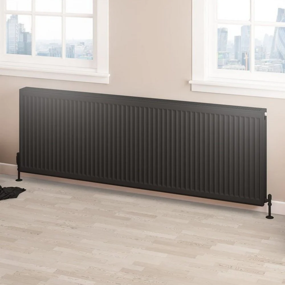 Eastbrook Type 22 600mm High Matt Black Compact Panel Radiator - Image 8