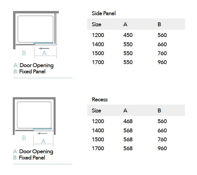 Merlyn Ionic Essence Frameless Black Sliding Shower Door - Image 3