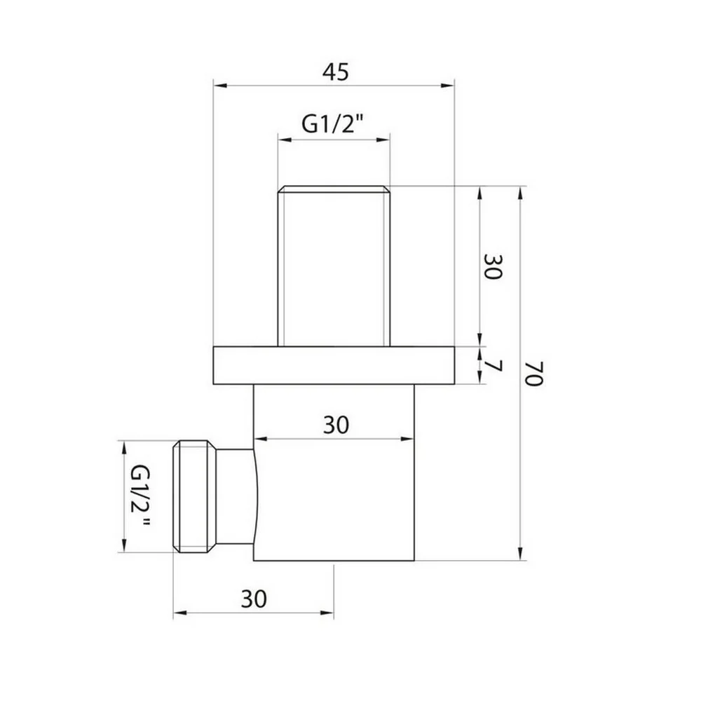Black Squared Outlet Elbow - Image 3