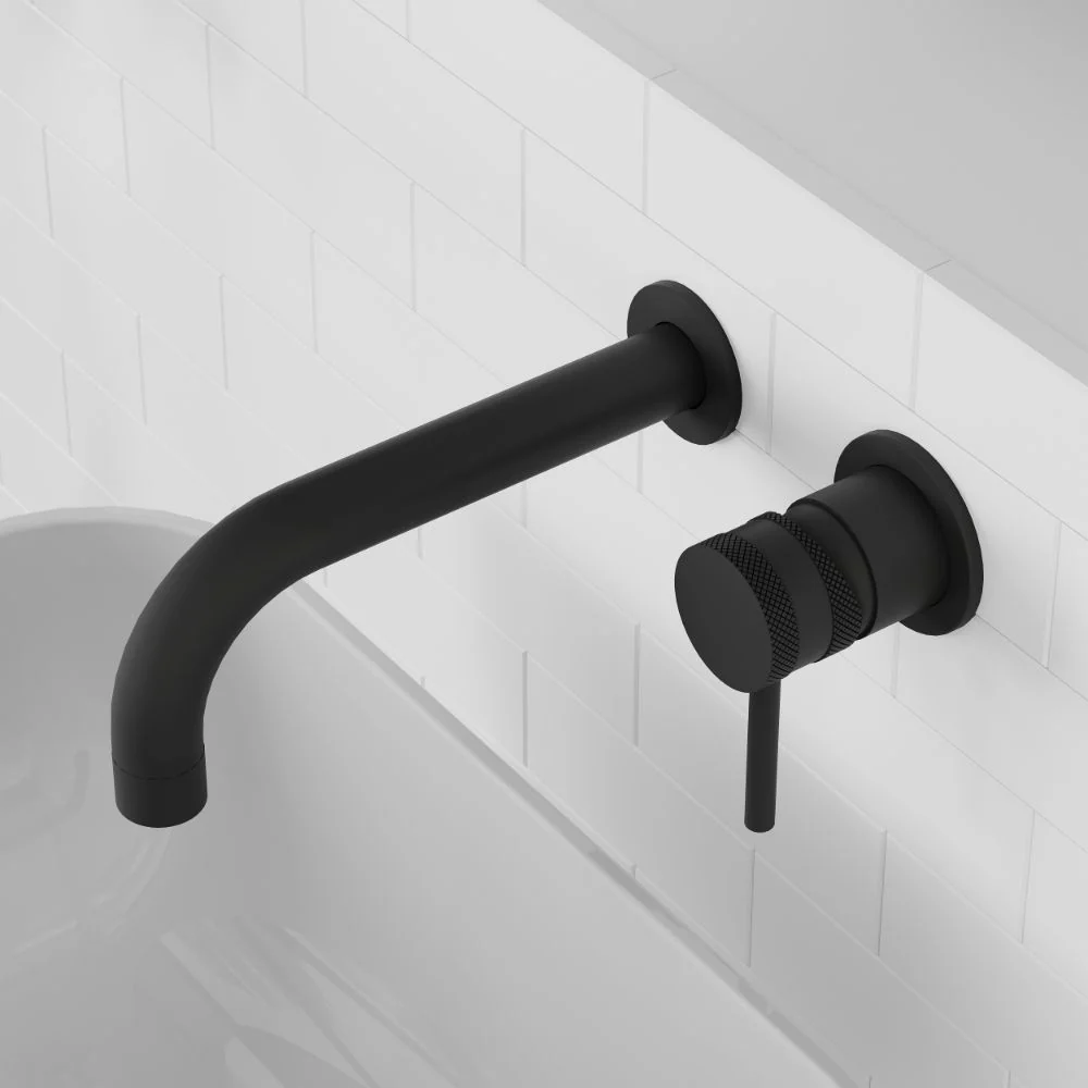 Core Black Wall Mounted Basin Tap - Image 3