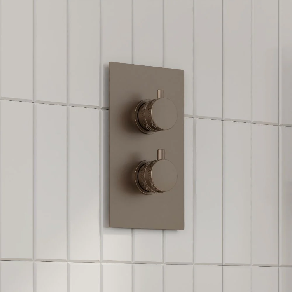 Core Brushed Bronze Concealed Shower with Fixed Head and Handset - Image 5