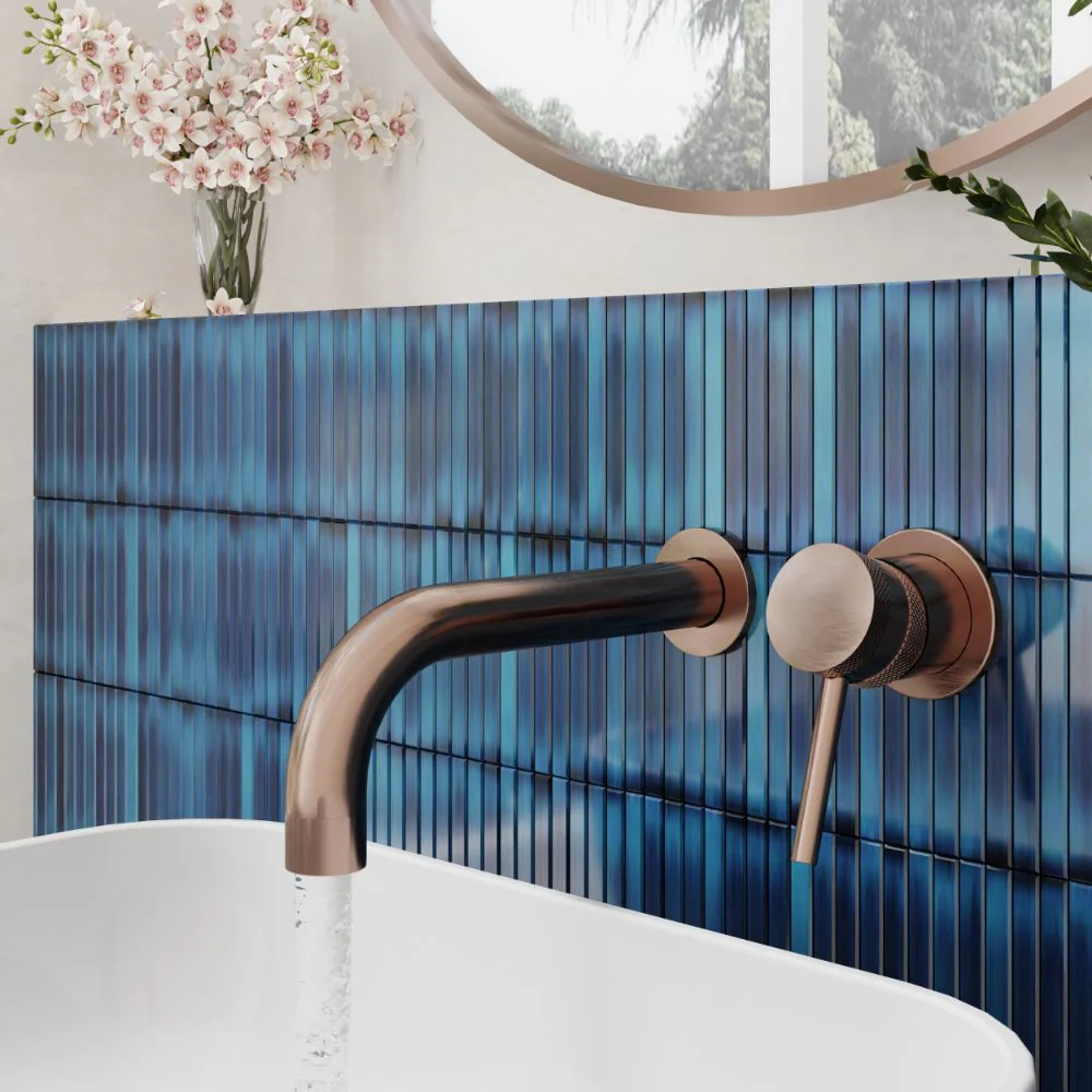 Core Brushed Bronze Wall Mounted Basin Tap - Image 3