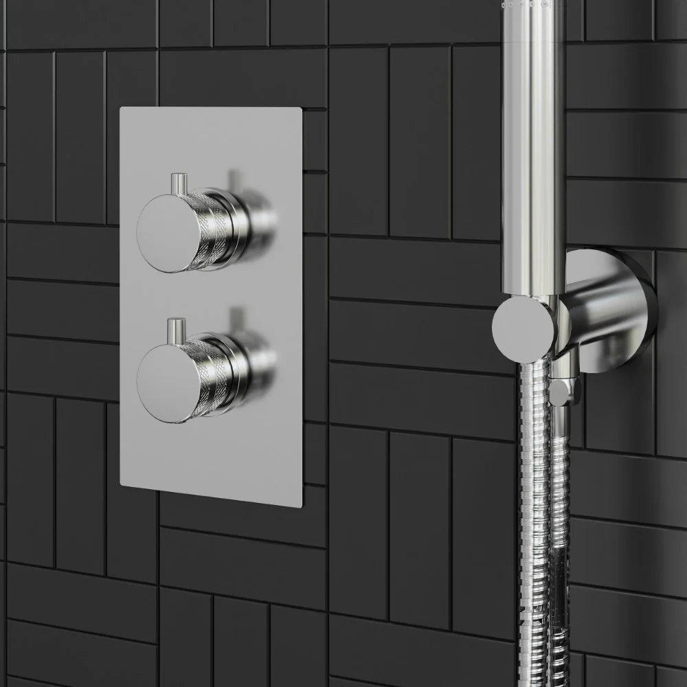Core Chrome Concealed Shower with Fixed Head and Handset - Image 3