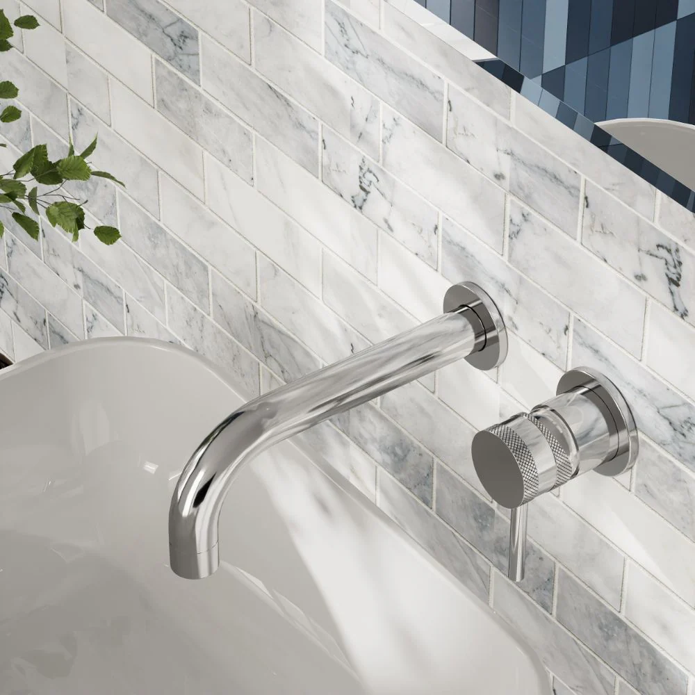 Core Chrome Wall Mounted Basin Tap - Image 3