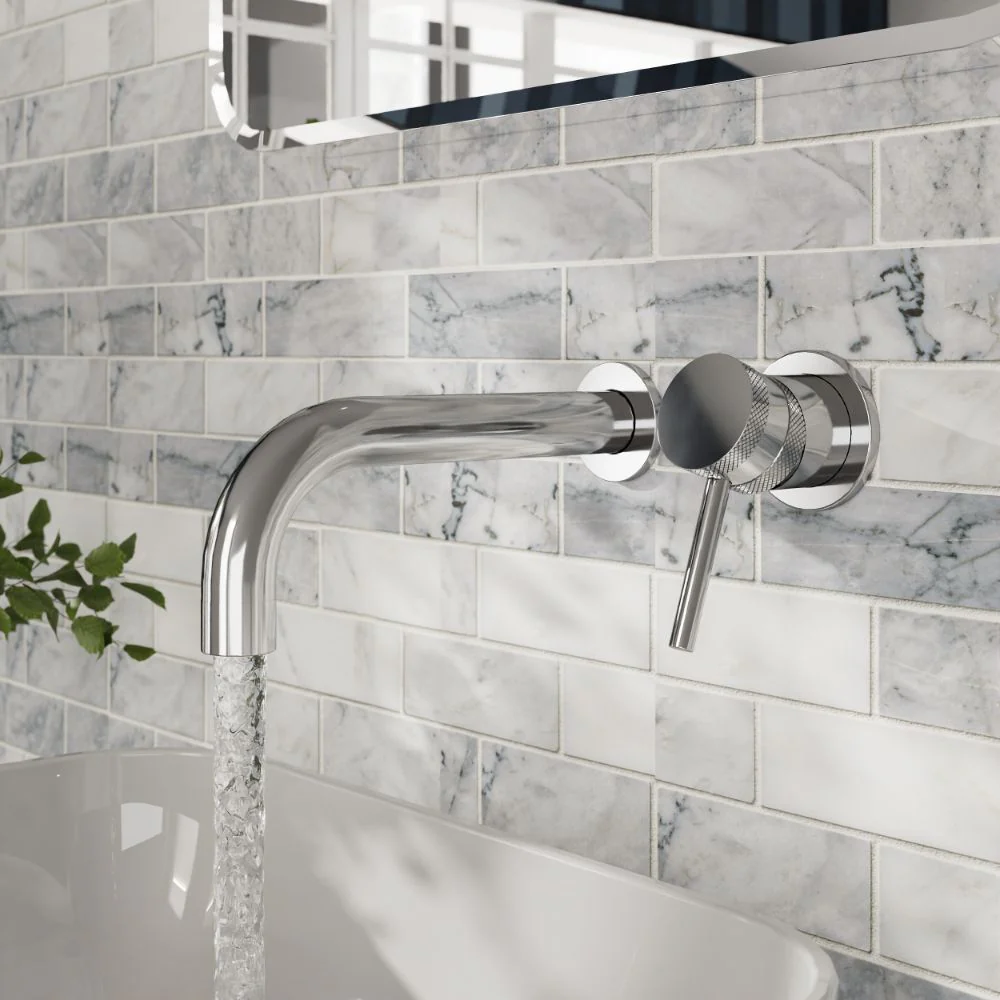 Core Chrome Wall Mounted Basin Tap - Image 4