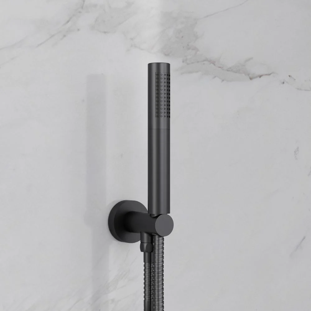 Core Gunmetal Concealed Shower with Fixed Head and Handset - Image 3