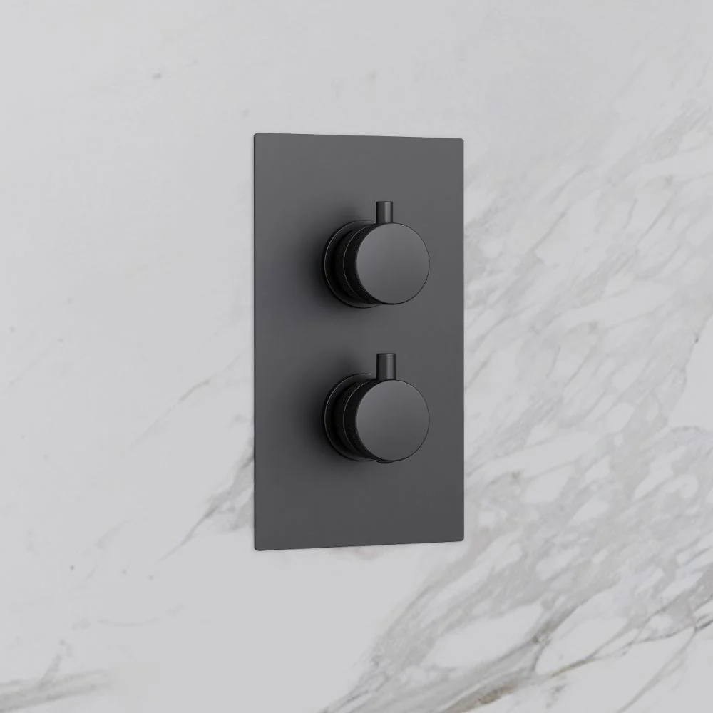 Core Gunmetal Concealed Shower with Fixed Head and Handset - Image 5
