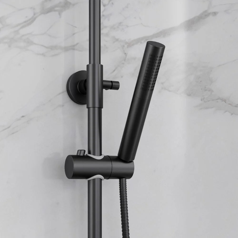 Core Gunmetal Round Rigid Riser Shower - Image 3