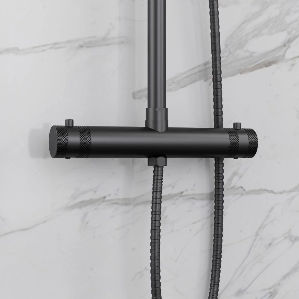 Core Gunmetal Round Rigid Riser Shower - Image 4