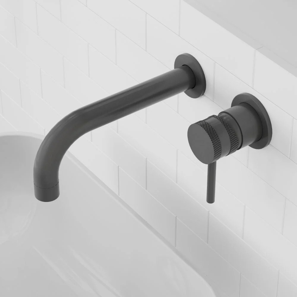 Core Gunmetal Wall Mounted Basin Tap - Image 3