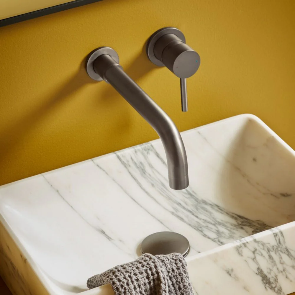 Core Gunmetal Wall Mounted Basin Tap - Image 4