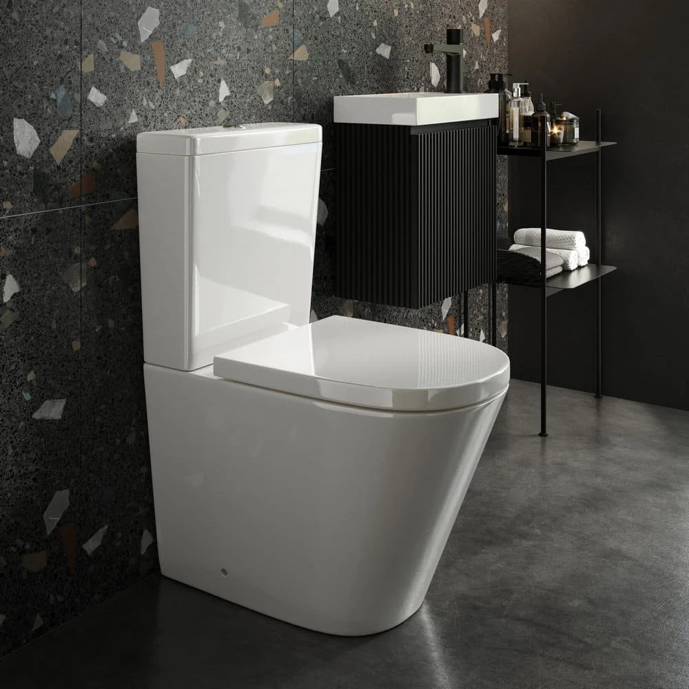Scudo Linea Rimless Close Coupled Back to Wall Pan and Soft Close Seat - Image 3